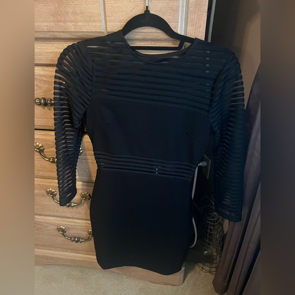 Lulus Perfect Mesh Black Bodycon Dress size XXS - Picture 2 of 3
